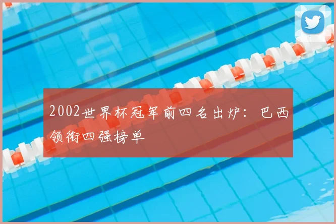 2002世界杯冠军前四名出炉:巴西领衔四强榜单